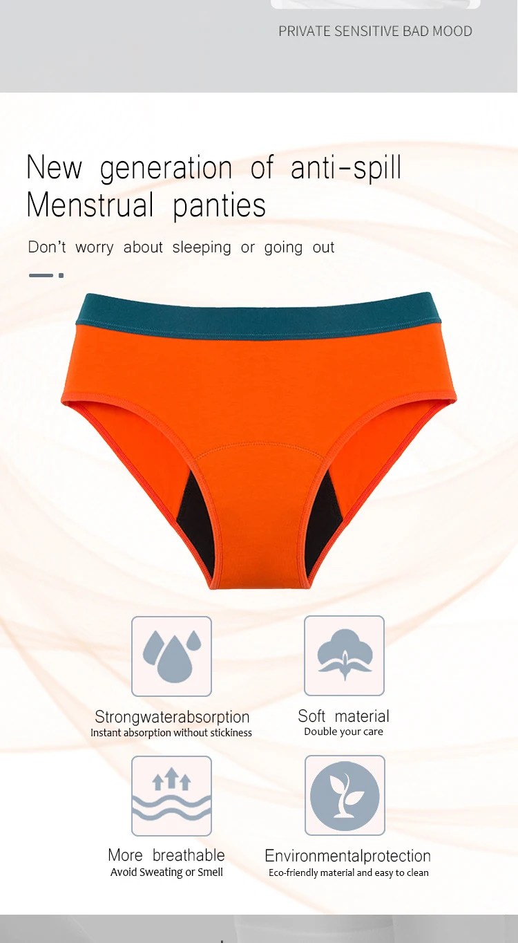 4 Layers Classic Braga Menstrual Culottes Menstruelles Leakproof