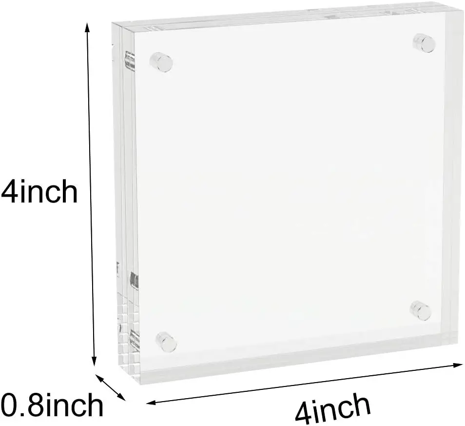 Upgraded Version 2 Side Acrylic Photo Frame Clear 11x17 8.5x11