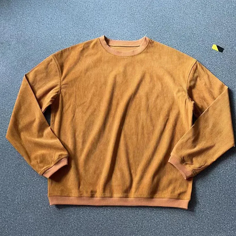 Apparel Corded Sweatshirt Blogger Mom Fashion Loungewear Crewneck Cord