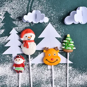 Wholesale 20g Cute Cartoon Christmas Shaped Lollipops for Children's Day Multiple Including Fruity Leisure Hard Candy Snacks