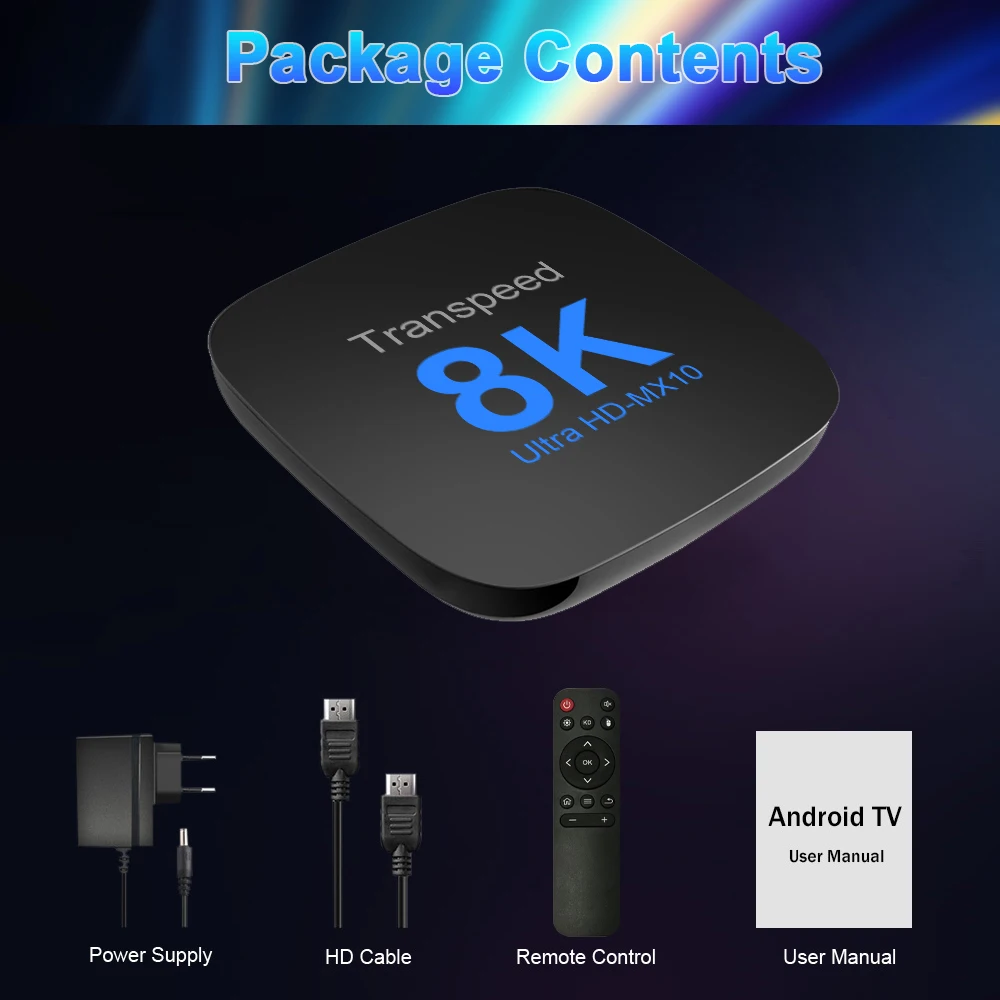 Transpeed ATV Android 13 TV Stick With Voice Assistant TV Apps Dual Wifi  Support 4K Video 3D TV BOX Receiver Set Top Box