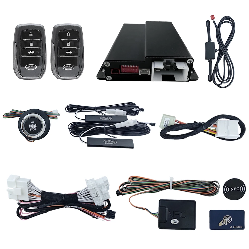 OVI CANBUS PKE Keyless Entry Remote Car Starter Car Alarm Remote Ignition for Toyota Prado Push Start System OBD Plug and Play