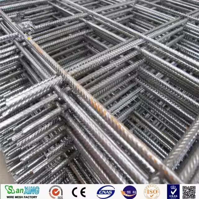 Welded Mesh Panel with Square Hole Shape Concrete Masonry Brick Wall Reinforced by Rebar Steel Matting