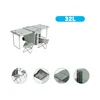 32L green and gray table and chairs