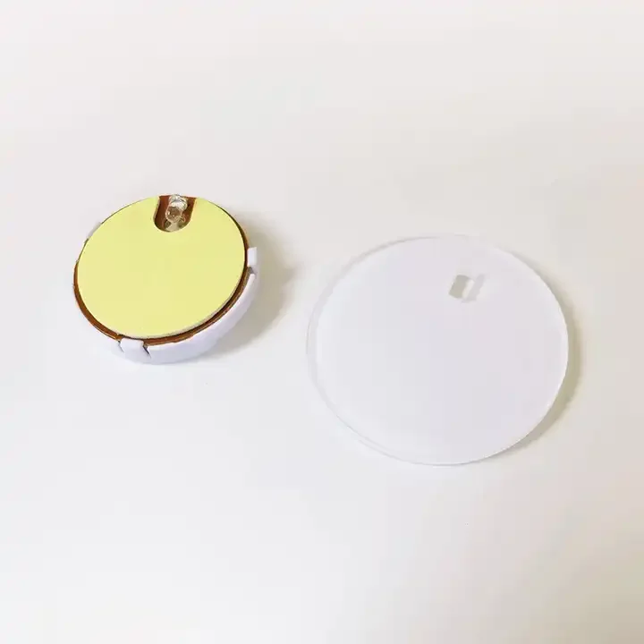 RubySub Sublimation Light up Button Customized Printing Acrylic Name Tag With LED Light