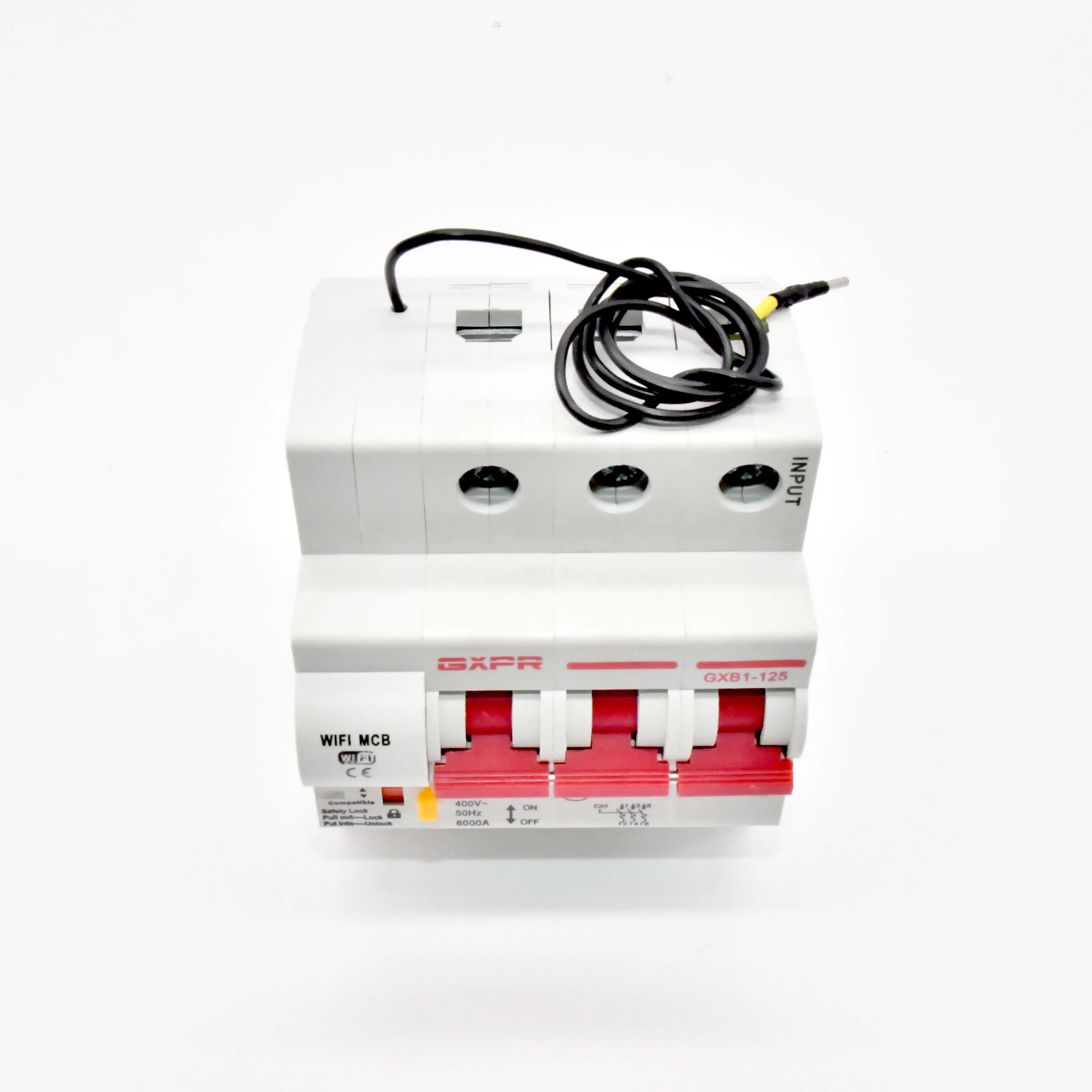 GXPR RCBO Residual Current Operated TUYA WIFI Intelligent Smart Wifi Remote Control MCB Three Phase Circuit Breaker