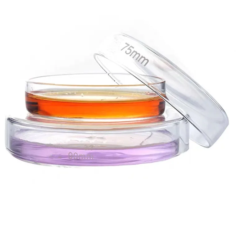 HAIJU LAB Borosilicate Glass Petri Dish Different Sizes with Lid Premium Glassware