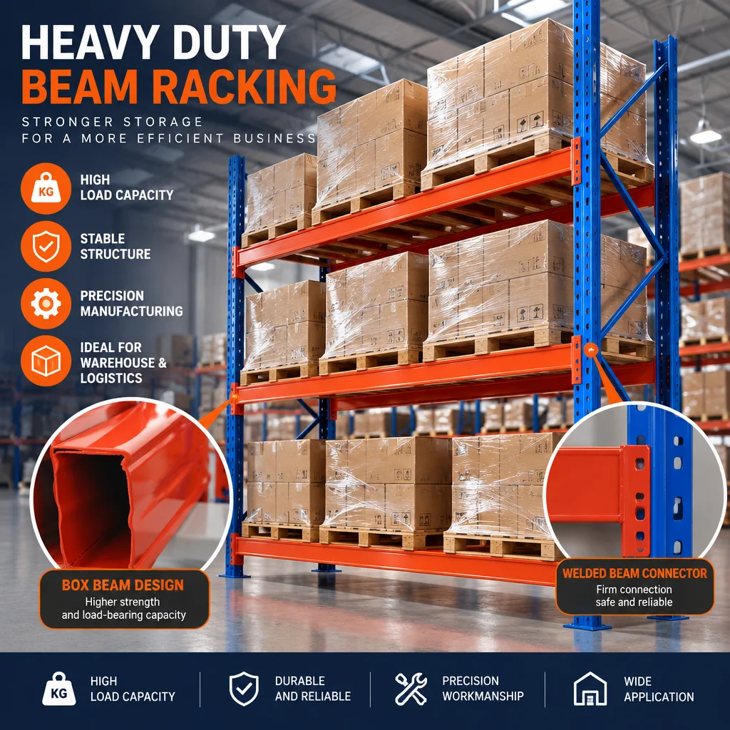 Adjustable Beam Pallet Racking Heavy Duty Q235B