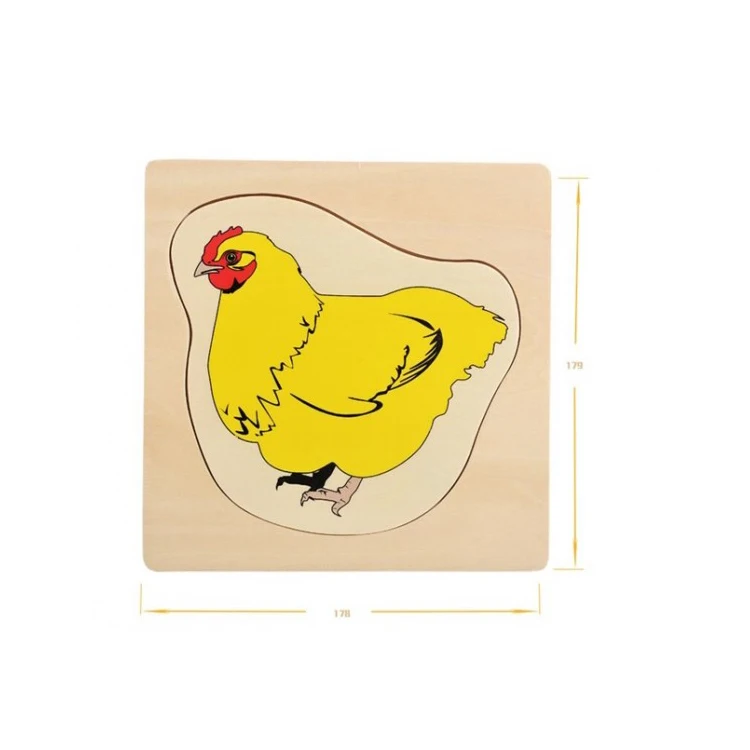 Детский сад Школа Монтессори образования Деревянные Головоломки игрушечные лошадки для