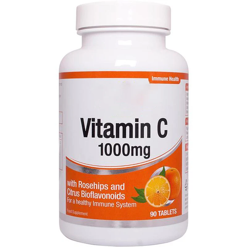 Vitamin C 1000mg Tablets & Vitamin E Chewable Orange Flavor Skin ...