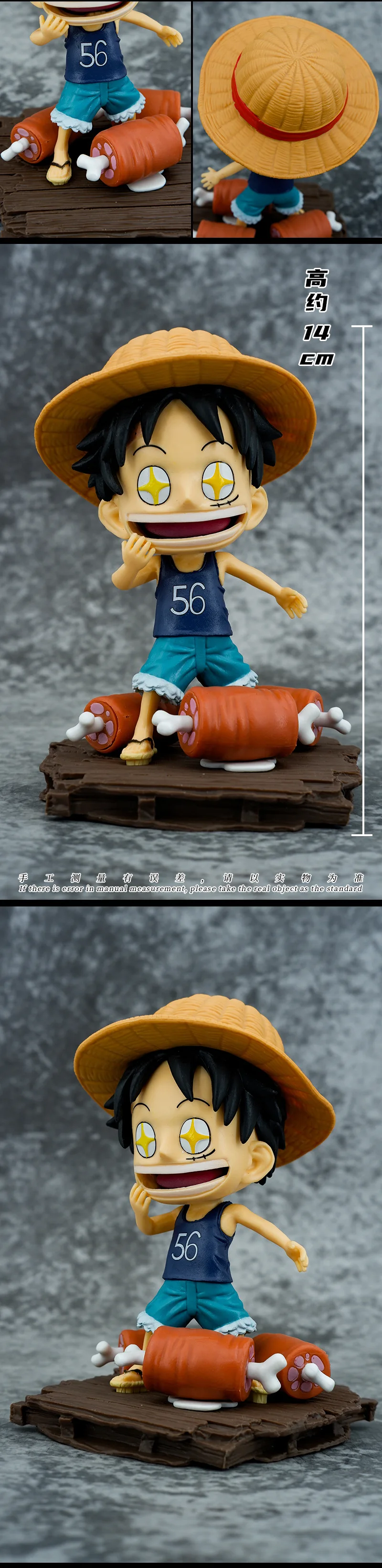 15cm Childhood Straw Hat Boy Monkey D. Luffy ONE PIECE Toys Action ...