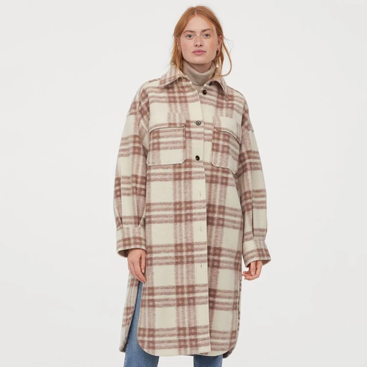 Venta Al Por Mayor,Ropa De Invierno De Alta Calidad,Abrigo Largo Con  Estampado A Cuadros Para Mujer - Buy Abrigo De Otoño Para Mujer,Abrigo A  Cuadros Para Mujer,Chaqueta Larga Para Mujer Product on