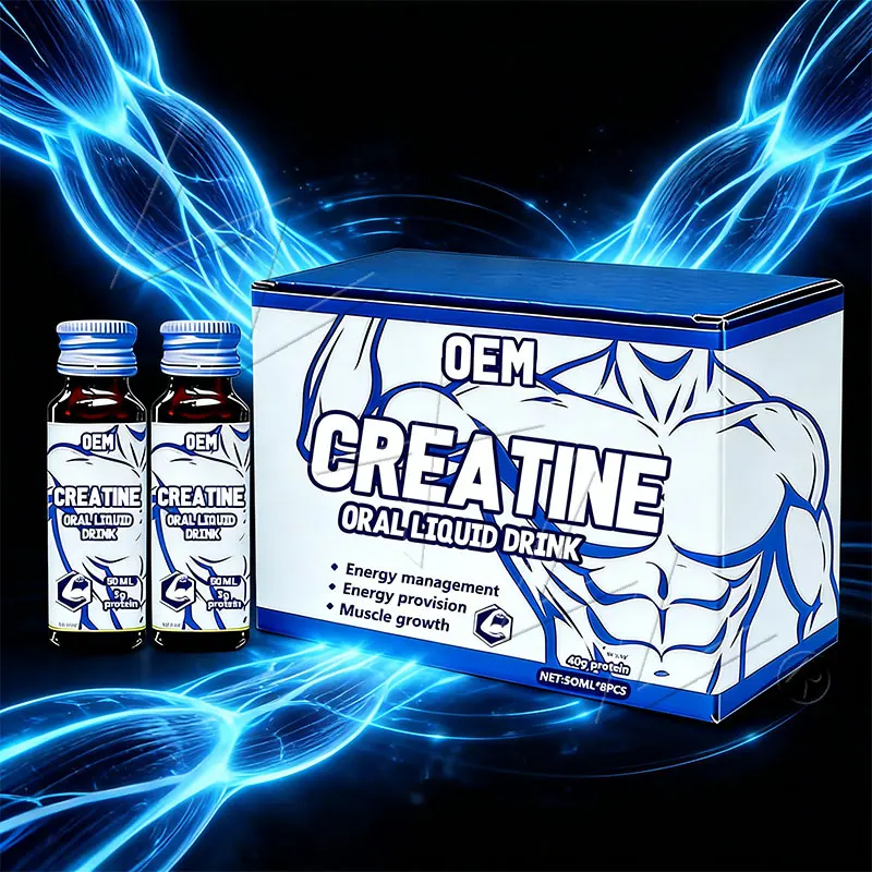 OEM Custom Creatine Monohydrate Liquid Drink Muscle Growth & Energy Recovery with BCAA and Herbal Supplements - Image 5