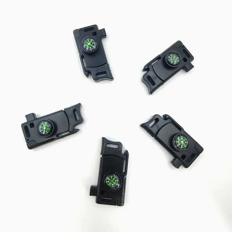 Custom Logo Tactical Paracord Survival Buckle with Knife