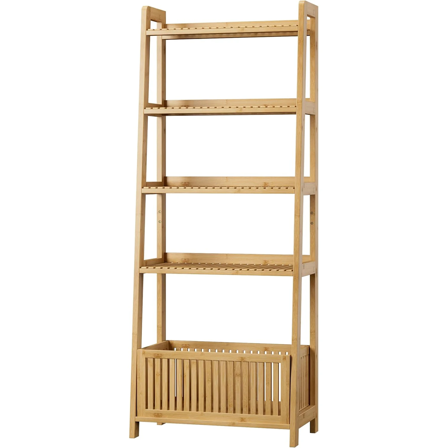 Multipurpose Bamboo Storage Racks Book Display Shelves Wooden Bookshelf for Home Office Bedroom Living Room