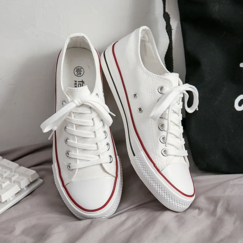 Classic Latest White Black Lace Up Zapatos Casual Canvas Sneakers Shoes From m.alibaba.com