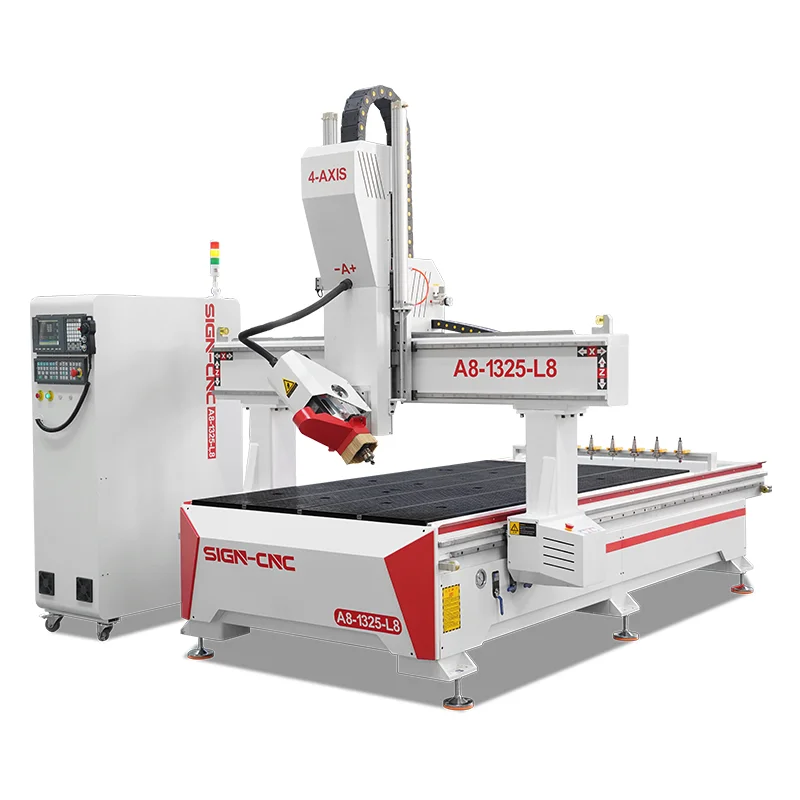 Wood Engraving Machine A8-1325-L8 CNC Router for Furniture Cutting