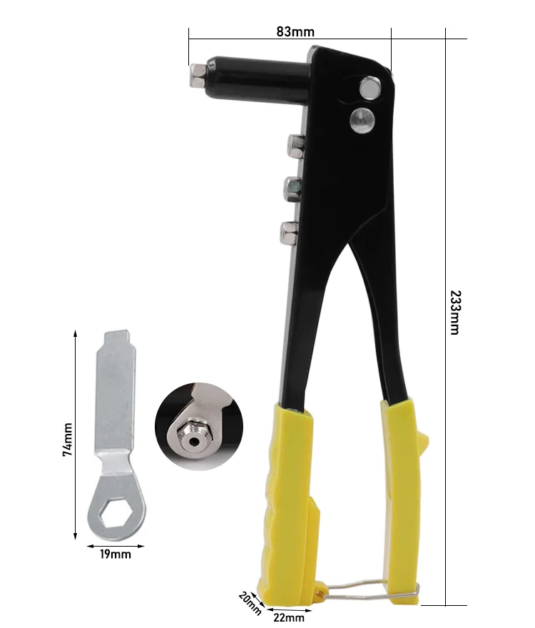 VonHaus Pistola per Rivetti - Strumento per Rivnut - Set di Pinze per Rivetti Manuali - Strumento per Nutsert