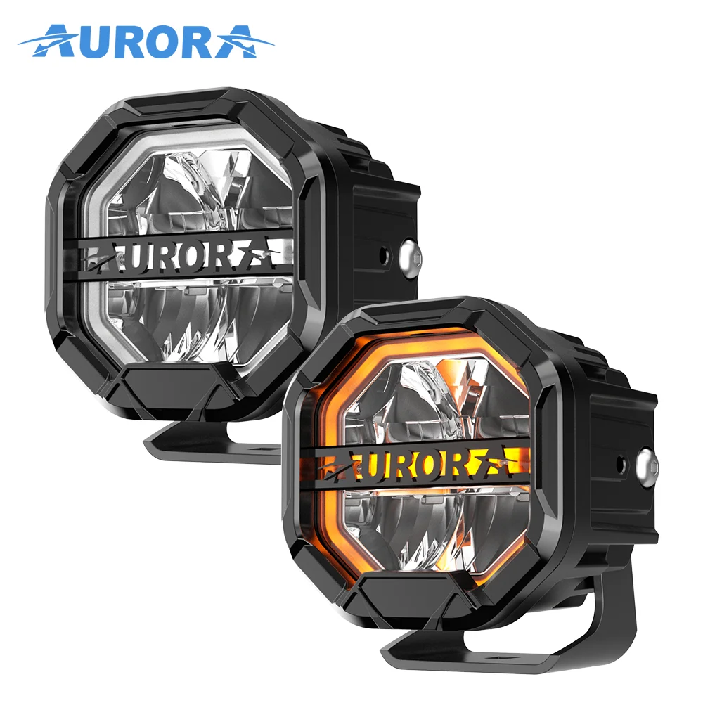 AURORA オプティマ Aurora Dual Color LED Work Fog Light Bar for 4x4 Offroad