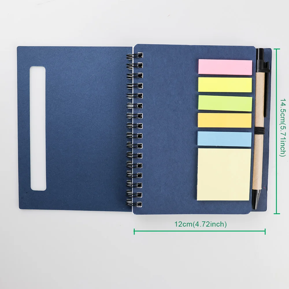 GemFully Paper Stationery Set Mini Massage Stick Smart Diary Jotter Notebook Soft Cover Spiral Notebook With Pen