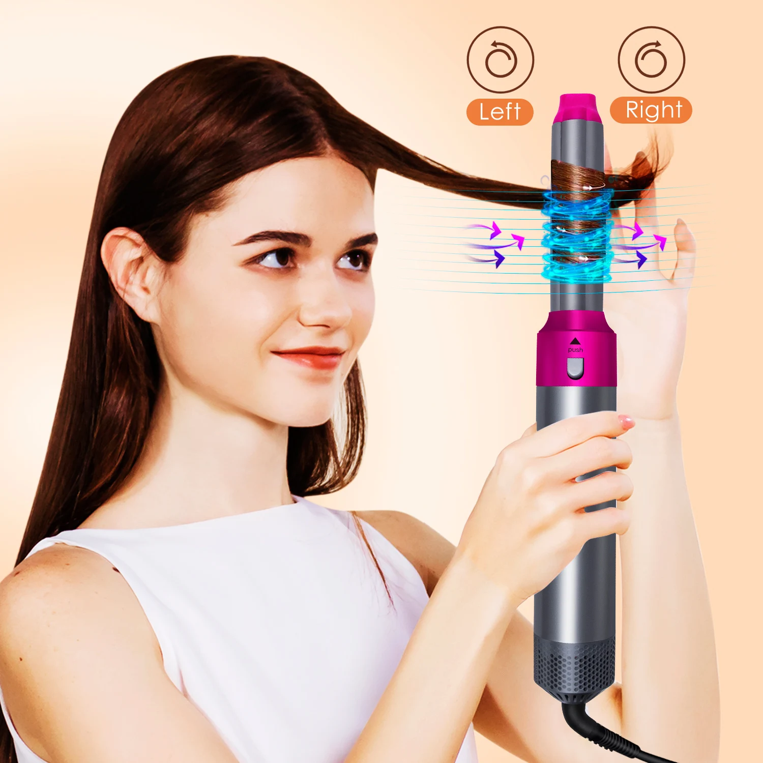 Professional Hair Dryer 5 In 1 Hair Styler Blow Dryer Comb Hot Air Brush Electric Curling Iron Hair Straightener Styling Tools