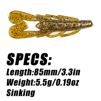 Double-Horn Shrimp Lure Stainless Steel Soft Bait 6 Pieces Fast-Sinking Bionic Artificial Bait for Sea Fishing Bass Hooks – Soft Lure – view 3
