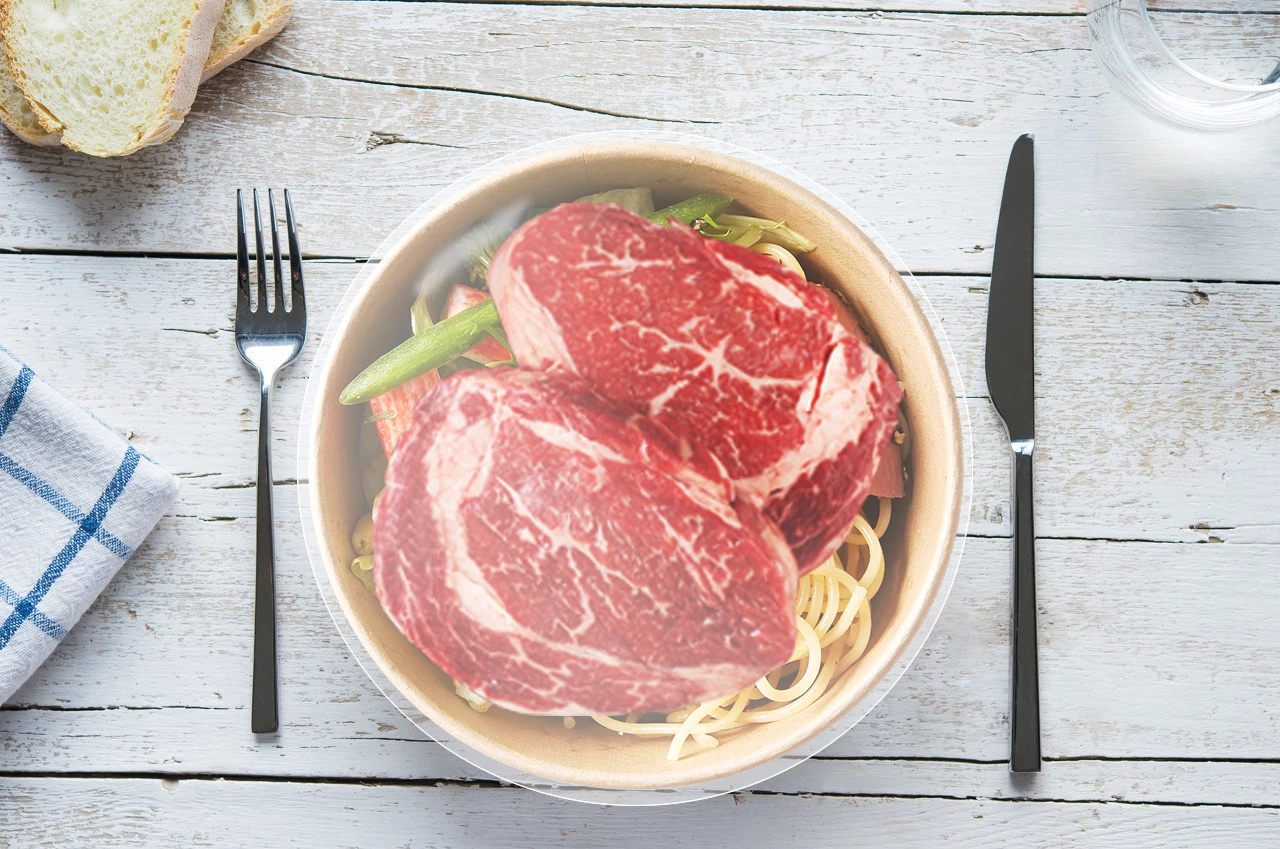 Custom Logo Leak-Proof Kraft White Bamboo Round MAP Salad Paper Bowl for Healthy Dining Options details