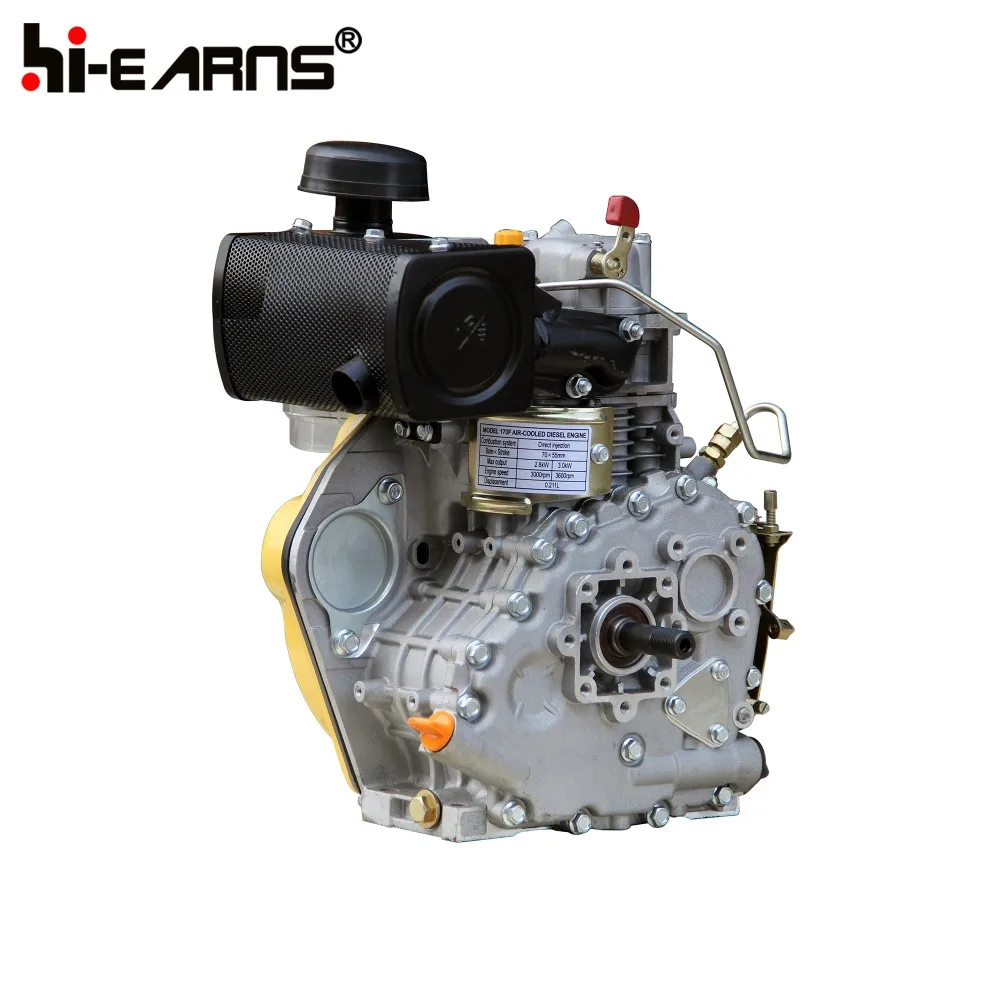 HR170FB с воздушным охлаждением одноцилиндровый дизельный двигатель резьбы на валу