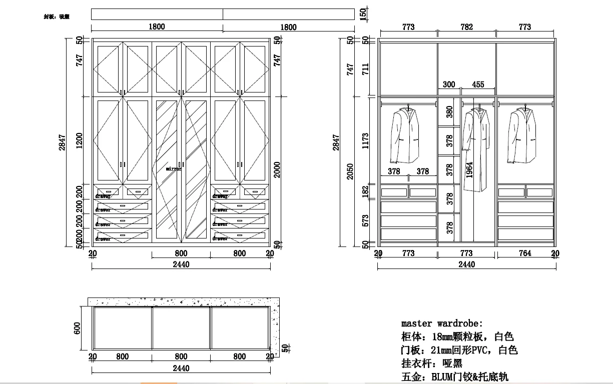 Title 6, High quality bedroom armoire wardrobe cabinet c...