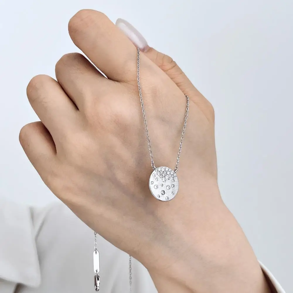 KAKODIY gold-plated luxury fashion 925 sterling silver round belt pendant women's jewelry necklace detail 6