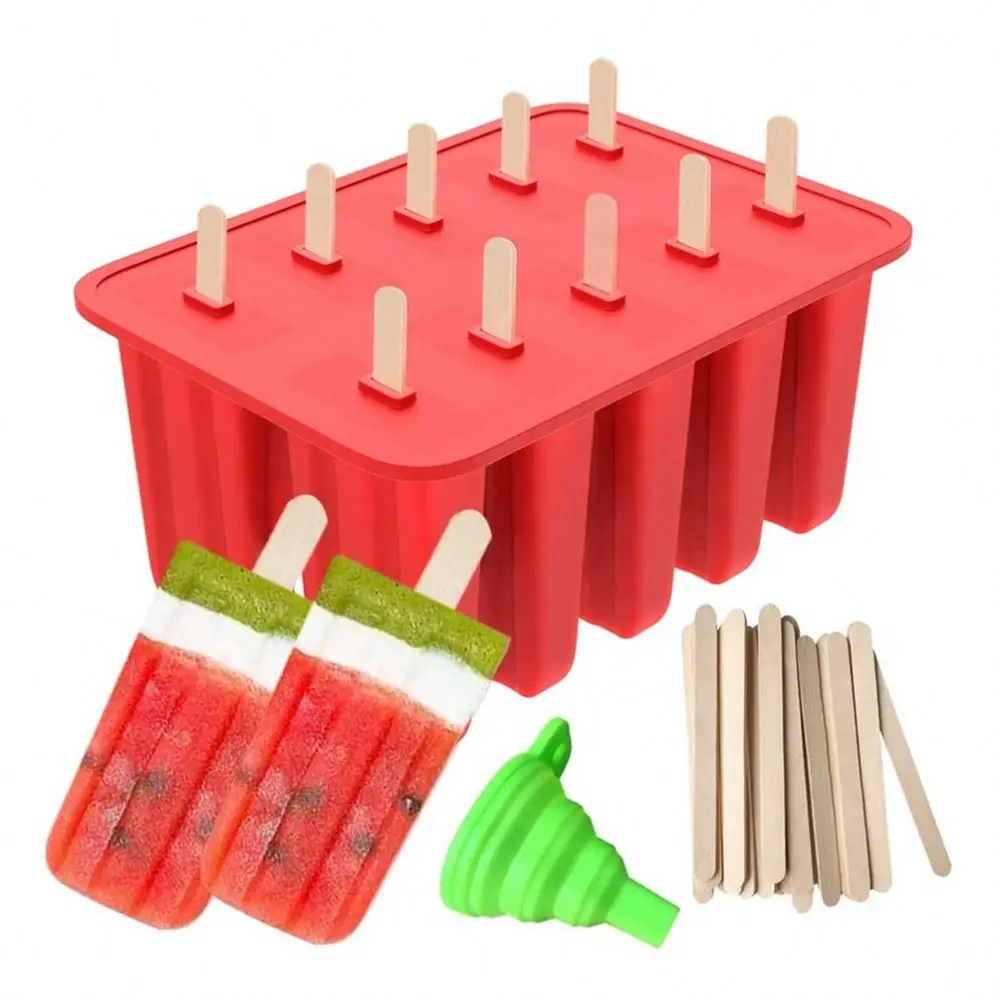 Waybesty 10 Cavities Homemade Popsicle Molds Shapes, Food