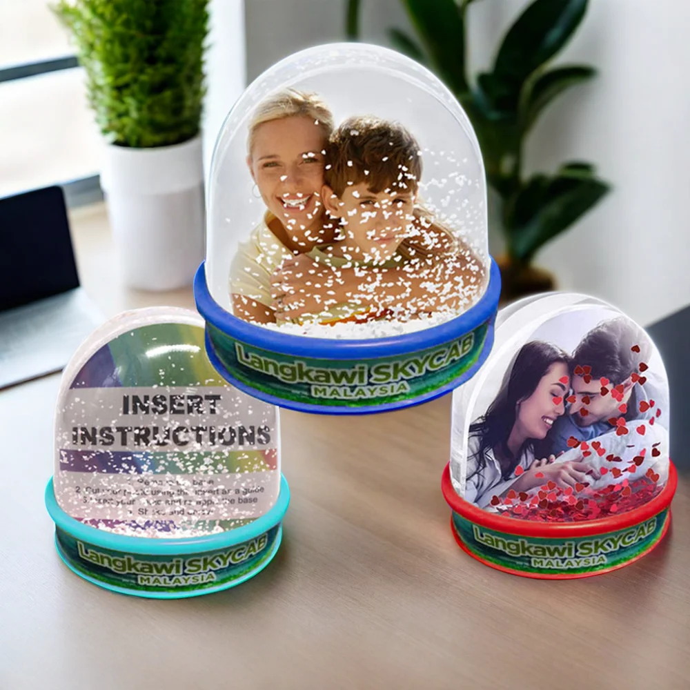 Alipis Cadre photo boule de neige cadre photo boule à neige cadre photo boule à neige bricolage sublimation eau