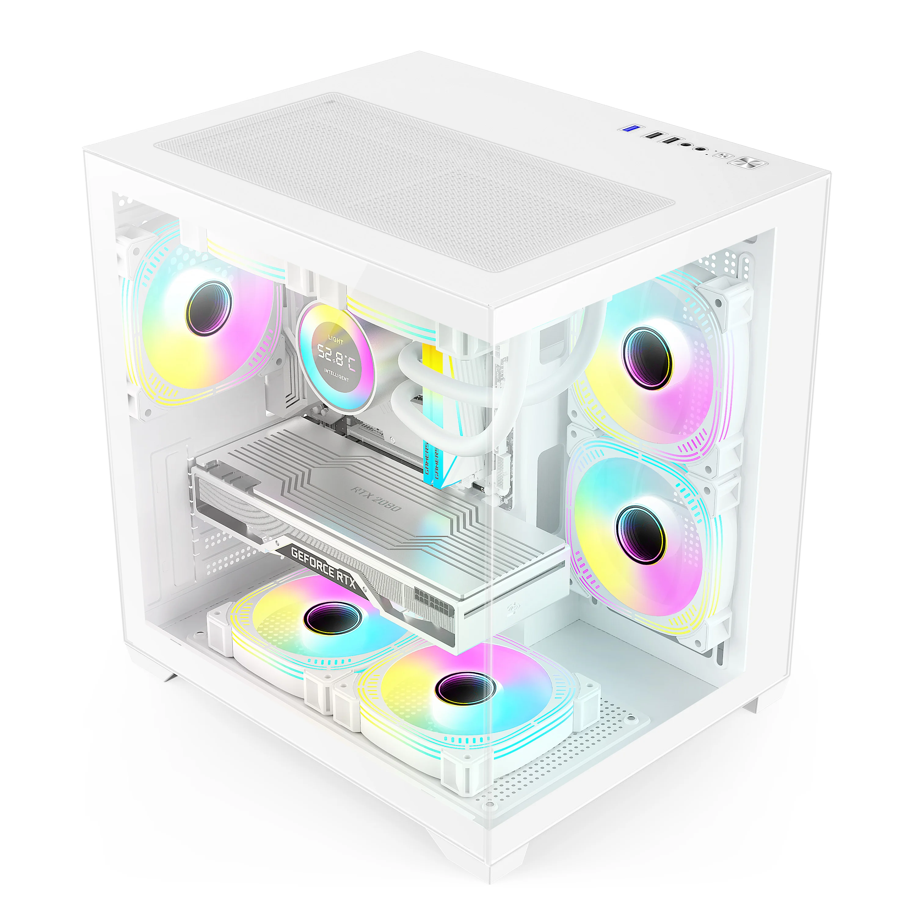 New Sea View Room Computer Tempered Glass Case Gaming Case with 240 Water Cooling Suppor aperçu 4