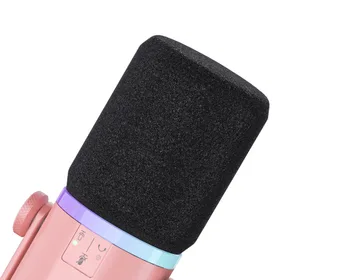 FEELWORLD PM1-P PINK  Podcasting Recording Gaming Live Streaming XLR/USB Dynamic Microphone detail image