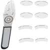 The orthodontic appliance has 8 adjustment plates.
