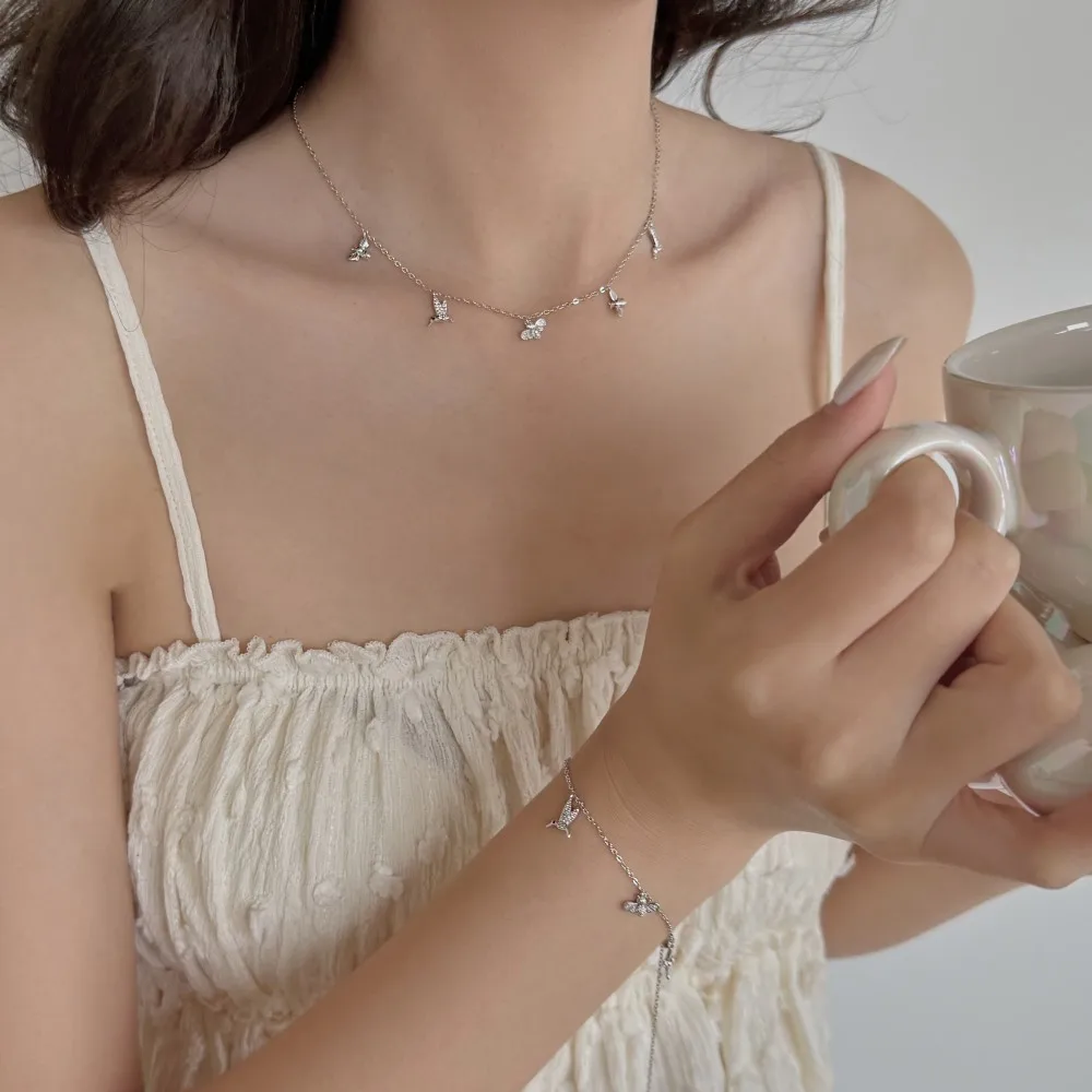 KAKODIY exquisite charm design 925 Sterling Silver chain 5A straight-pull cubic zirconia hummingbird pendant necklace women's daily wear jewelry detail 7