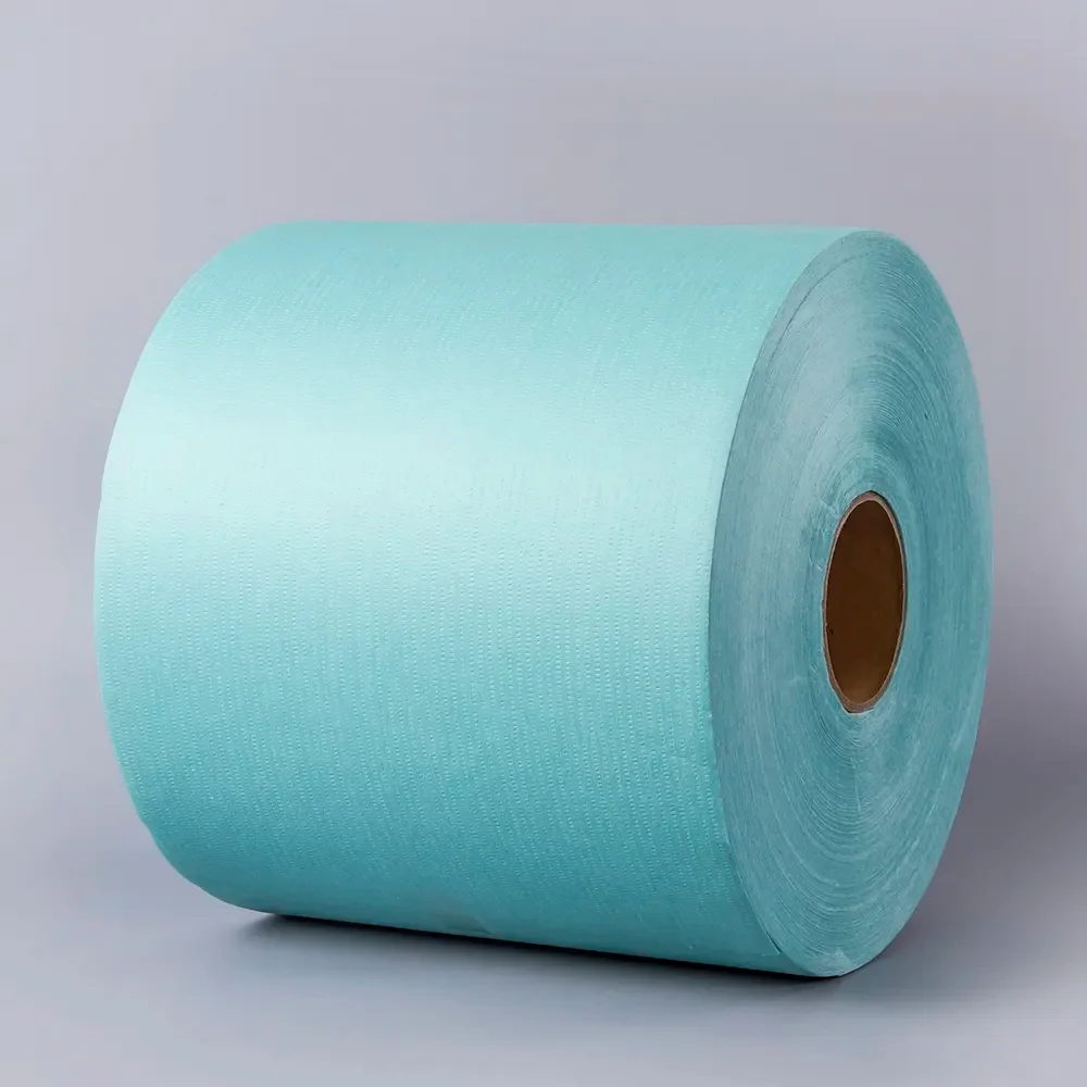Eco-Friendly 80-89gsm Industrial Wipes and Oil Absorbent Wipe Cloth with 750sheets/Roll Packing