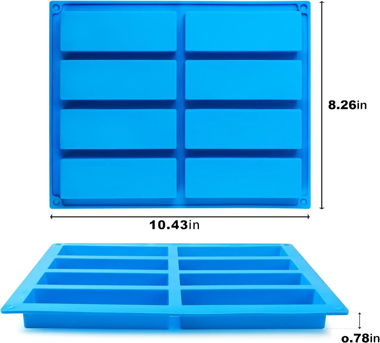 8 Cavity Rectangular Energy Bar Silicone Granola Mold Buy Silicone