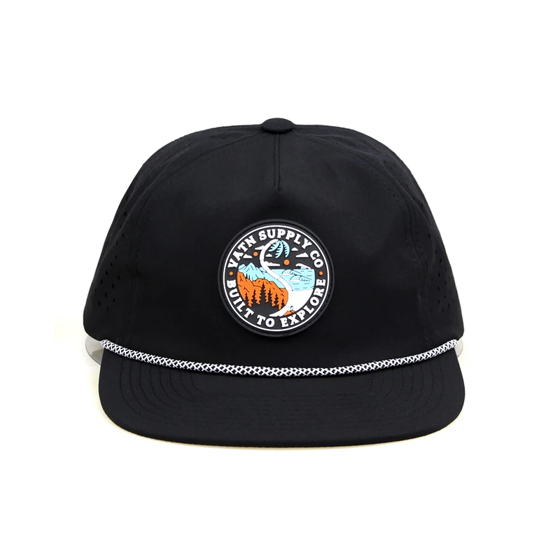 Высококачественная бейсбольная кепка с 3d-вышивкой и 5 изогнутыми полями на заказ Спортивная Кепка для гольфа водонепроницаемая перфорированным отверстием лазерной