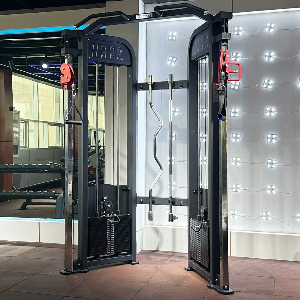 Gym Machine Adjustable Pulley Multi Functional Trainer Strength Training Dual Cable Crossover Functional Trainer Gym Equipment