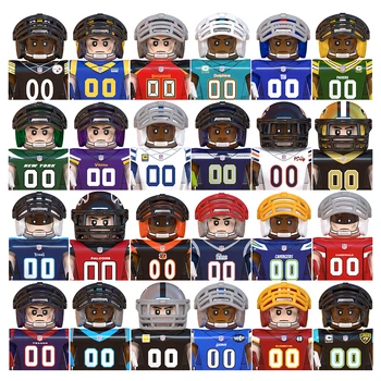 Wholesale LEGUOGUO Minifigs NFL Football team Rugby player