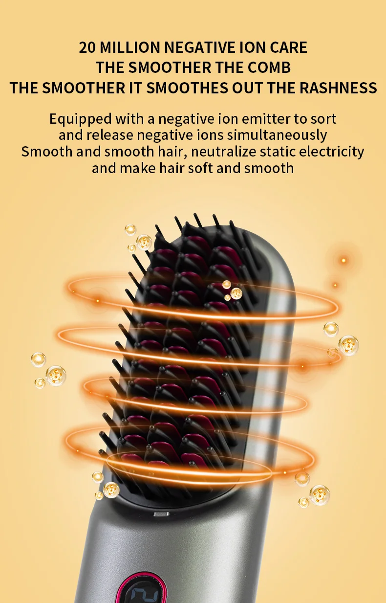 Versatile 3-in-1 Electric Hair Straightener Comb Brush main image 1