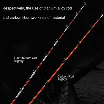 CHEERY Fishing Yuan Carbon Squid Rod Titanium Alloy Soft Tune 1.75m 2-Piece Boat Sea Fishing Rod – Soft Lure – view 4