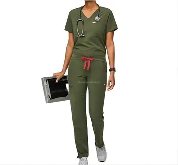 GloriousIn female scrub 2023 pet hospital unisex anatomy uniform shoes doctor long sleeve stretchy infinity brand long sleeve de