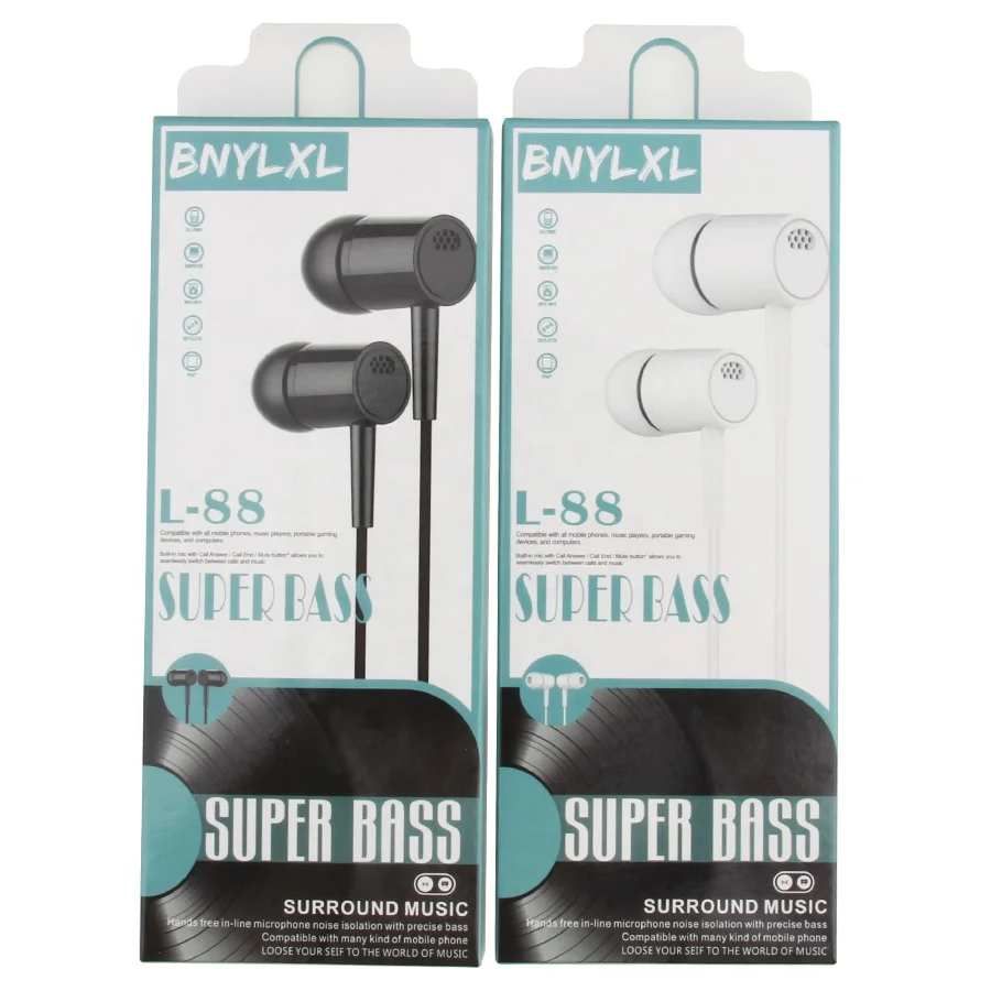 Mikrofon Suara Bening Bass Harga Murah Paket Ritel Nyaman Nyaman-Fit  Earphone Dalam Telinga Earbud Berkabel