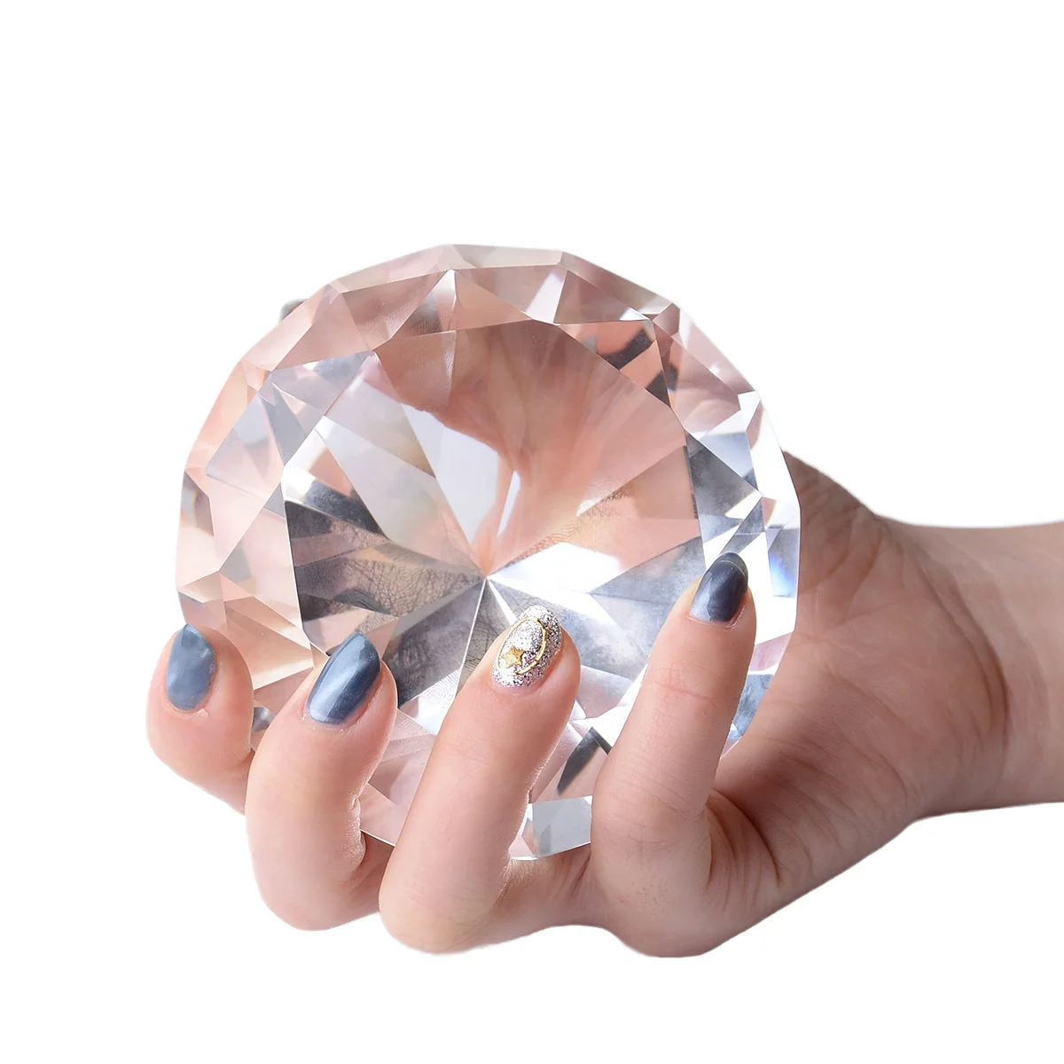 Valmistajan erikoishinta 80 mm 100 mm läpinäkyvät kristallihelmiset timantti lasit – varastossa