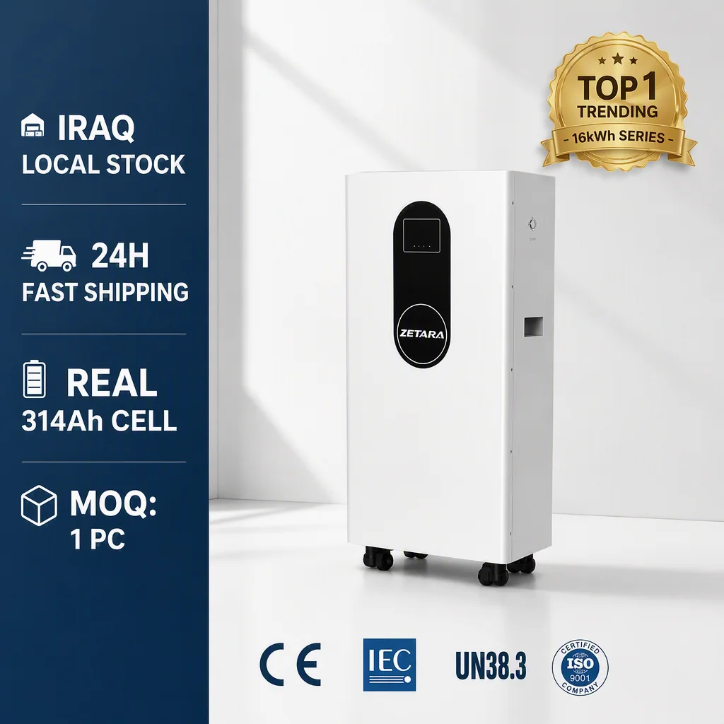 Best Selling 16kWh Solar Battery 51.2V 314Ah LiFePO4 Real 16.07kWh High Energy Density Lithium Ion Battery Case Stock