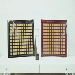 Custom World Map Poster 100 Must-See Movie Bucket List Scratch Off Accessories Included