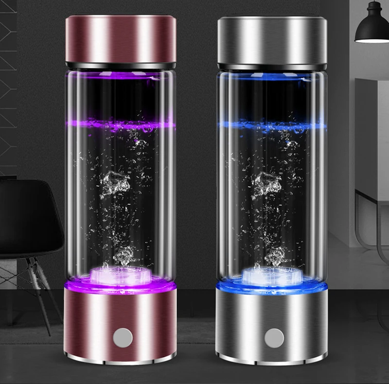 Hotsale 400ML SPE PEM LED Portable No Residual Chlorine Ozone Rich Hydrogen Generator Water Ionizer Bottle