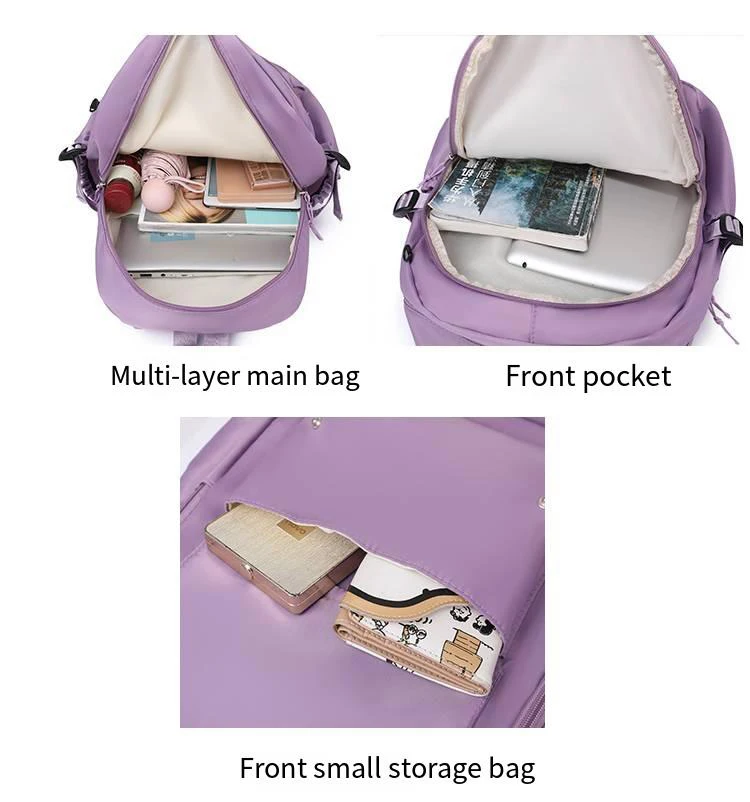 Casual Korean Style Sports Travel Nylon girl's school bag large capacity light travel handbag